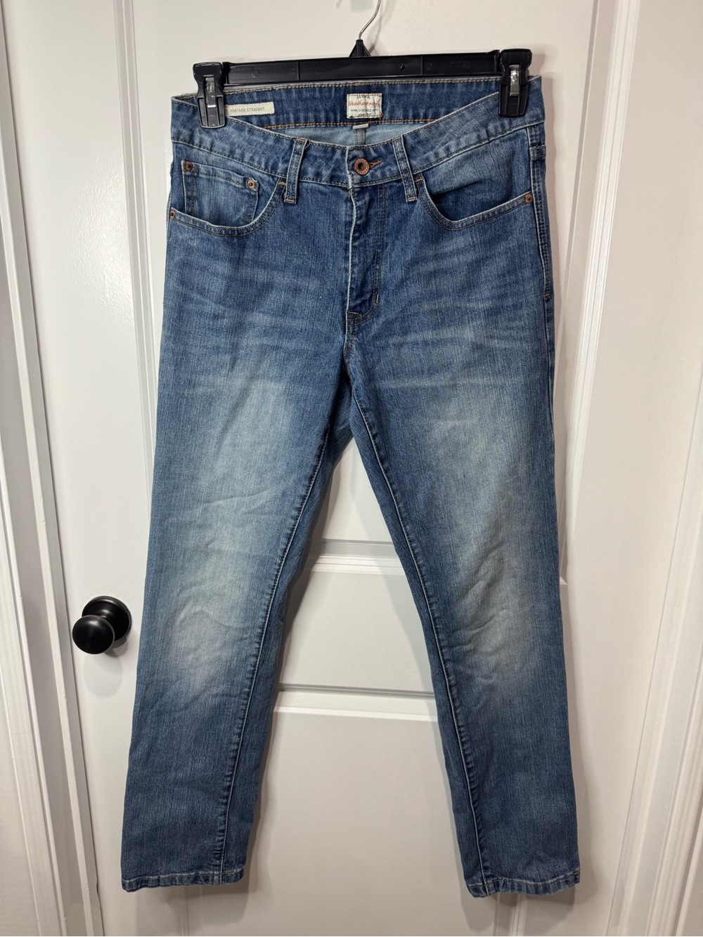 Weatherproof Men's Straight Leg Faded Blue Jeans